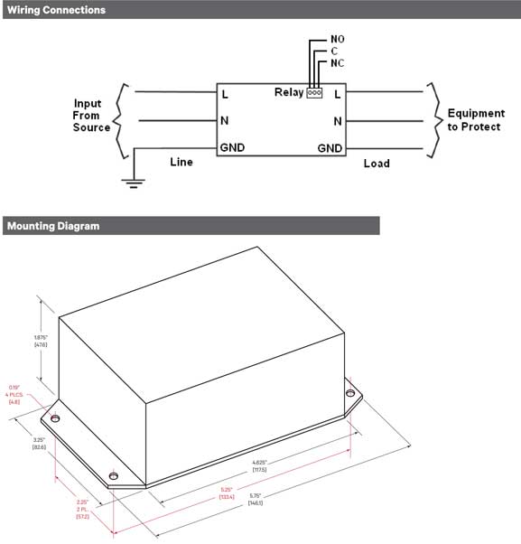 Edco SHA-1235FS wiring and mounting installation diagram