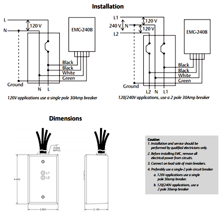 EMC-240B installation and wiring diagram